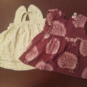 Kate Quinn and Quincy Mae organic cotton dresses 3-6 months